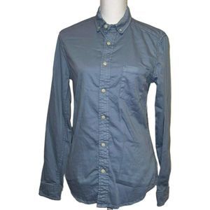 ASOS Design Womens Blue Casual Button Down Shirt Size XS Business Career Office